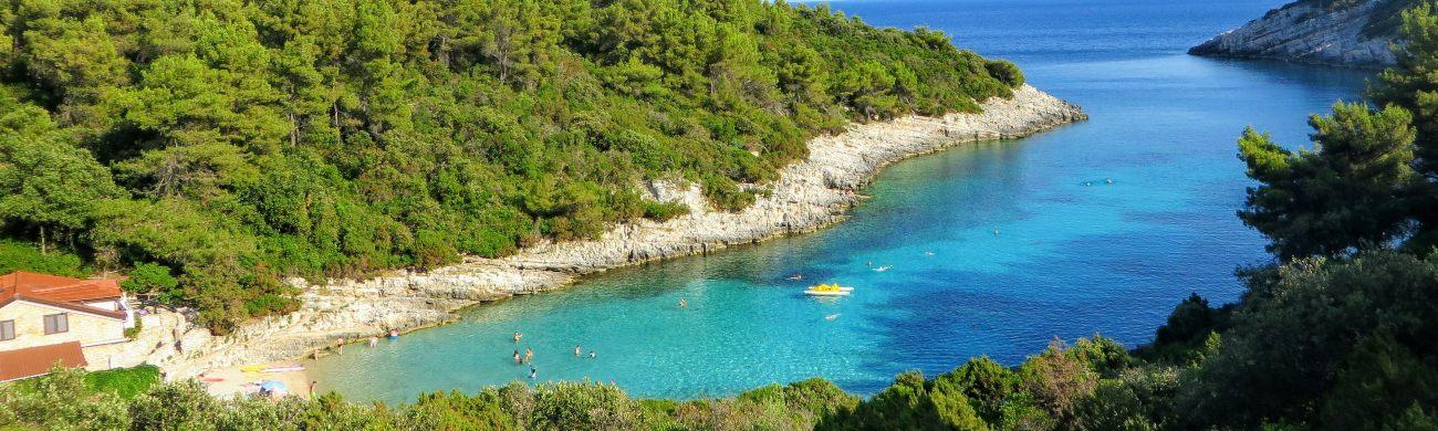 A view of Korcula's beautiful coastline