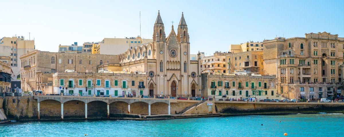 St. Julians Parish Church on the waterfront