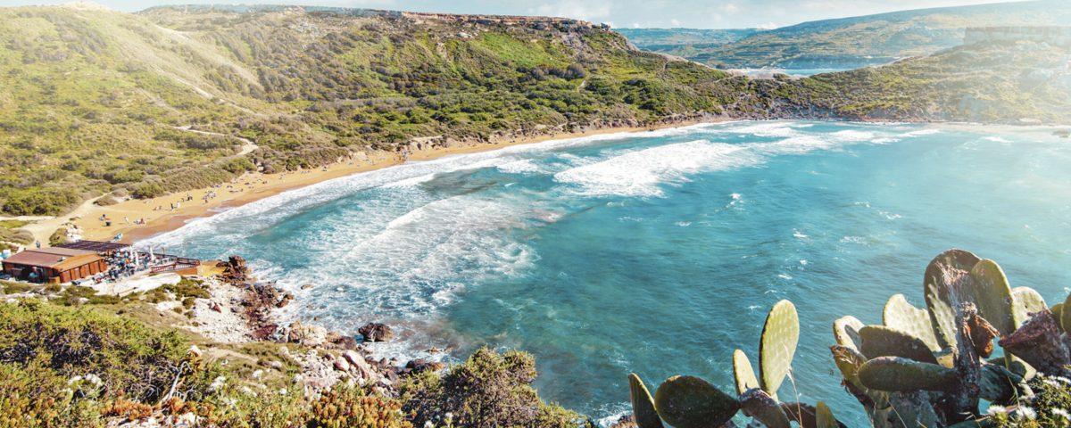 Qawra's beautiful coastline