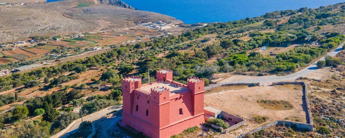 Red Tower in Malta, near Marfa-Bay