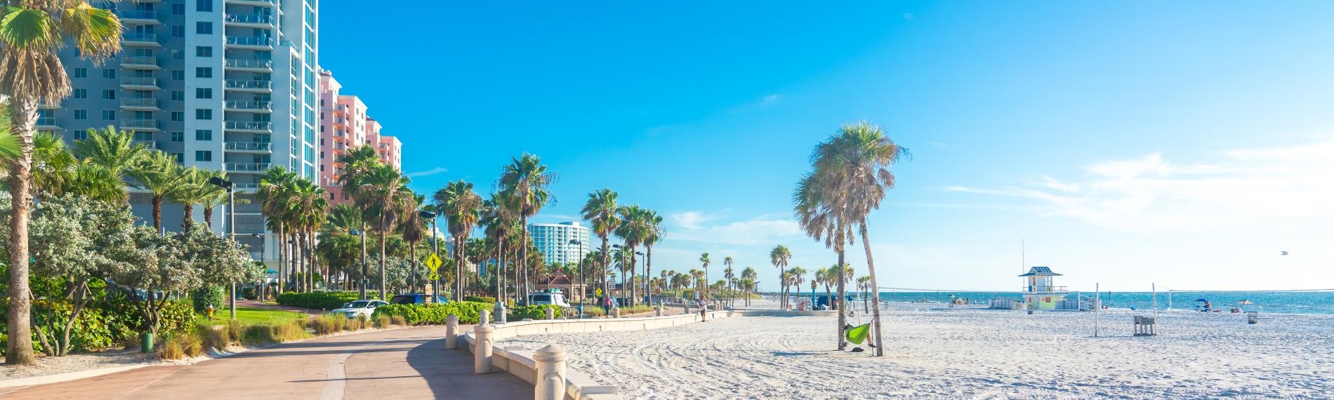 A beautiful beach in Florida's Clearwater 